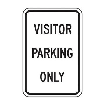 Traffic Sign, 18 in ht, 12 in wd, Black on White, Engineer Grade Reflective Aluminum, Post Mount
