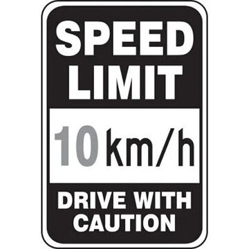 Speed Limit Sign, 18 in ht, 12 in wd, Engineer-Grade Prismatic, Post Mount