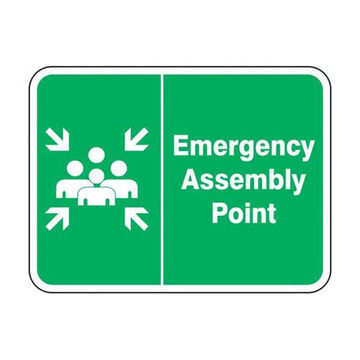 Safety Sign, 24 in ht, 30 in wd, Engineer Grade Reflective Aluminum