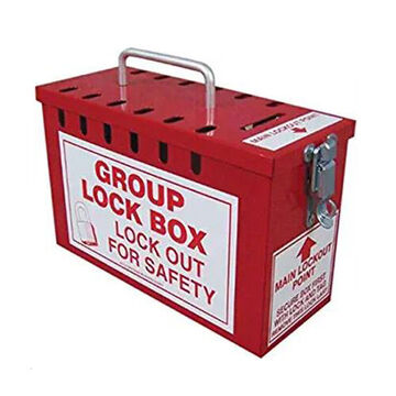 Lockout Box, 6 in ht, 10 in wd, 4-1/4 in dp