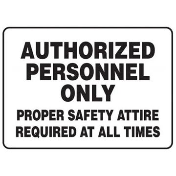 Safety Sign, 10 in ht, 7 in wd, Plastic