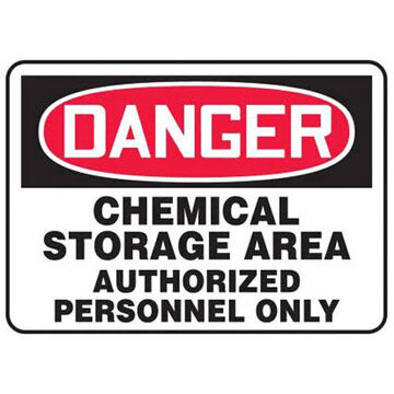 Danger Sign, 7 in ht, 10 in wd, Plastic