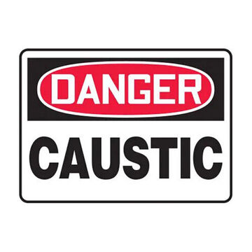 Danger Sign, 7 in ht, 10 in wd, Plastic, Surface Mount