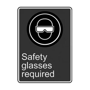 Safety Sign, 14 in ht, 10 in wd, Adhesive Dura Vinyl