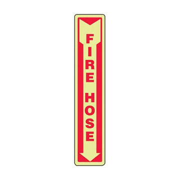 Safety Sign, 24 in ht, 4 in wd, Red on Yellow/Yellow on Red, Vinyl, Adhesive Surface Mount