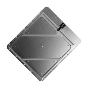 Vehicle Back Plate Placard Holder, Plain Aluminum, Silver