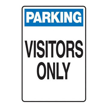 Parking Safety Sign, 18 in ht, 12 in wd, Aluminum
