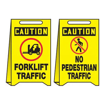 Safety Sign, 20 in ht, 12 in wd, Corrugated Plastic