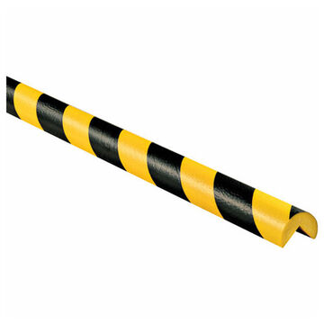 Protective Bumper, Black/Yellow, Polyurethane, 39-1/4 in lg, 1-9/16 in wd