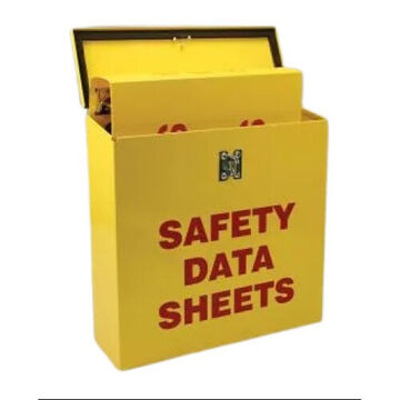 Safety Box, 13-9/16 in lg, 4-1/4 in, 13-1/2 in, Red/yellow