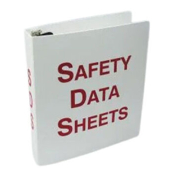 3-Ring Binder, Safety Data Sheets, English, Red/yellow, 1-1/2 in Ring, 11-5/8 in ht