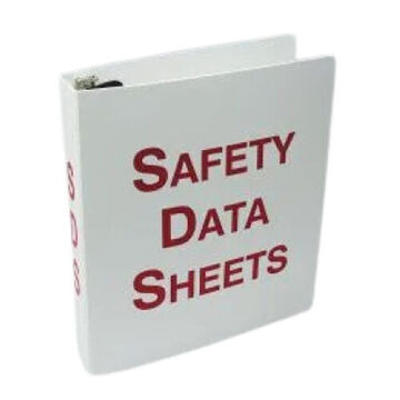 3-Ring Binder, Safety Data Sheets, English, Red/yellow, 3 in Ring, 11-5/8 in ht