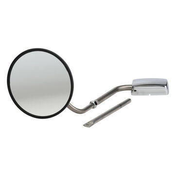 Round Mirror, Stainless, 56 sq. in Reflective Area, 56 sq.in. Reflective Area, Screw Mount, Stainless Steel