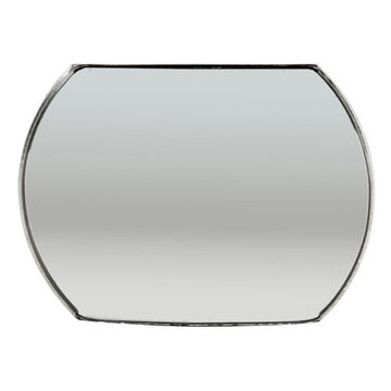 Miroir adhésif rectangulaire convexe, aluminium, support adhésif, dos en aluminium, lentille en verre