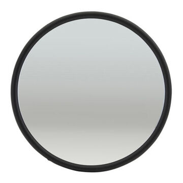 Convex Round Mirror, Stainless Steel, 46.7 sq. in. Reflective Area, Bracket Mount, Glass Lens, Stainless Steel Back