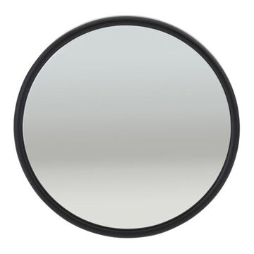 Miroir rond convexe, chrome, zone réfléchissante de 46.7 pouce², montage sur goujon, boîtier en acier, lentille en verre, chrome