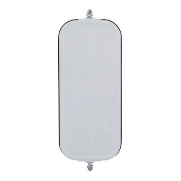 Rectangular West Coast Mirror, White Powder Coated, 93 in2 Reflective Area, 93.2 in2 Reflective Area, Bracket Mount, Steel Housing, Glass Lens, White