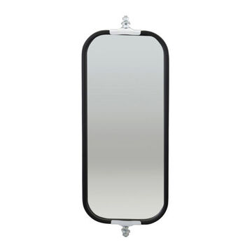 Rectangular West Coast Mirror, White Powder Coated, 93 in2 Reflective Area, 93.2 in2 Reflective Area, Bracket Mount, Steel Housing, Glass Lens, White