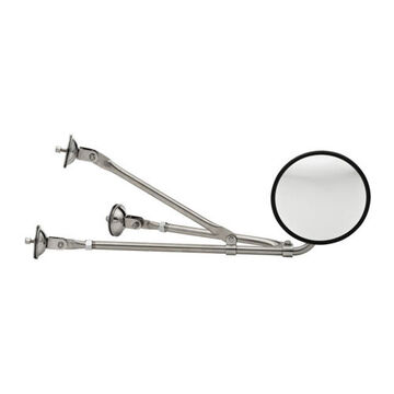 Round Mirror, Stainless Steel, Stainless Steel Back, Glass Lens