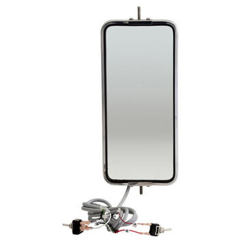 Rectangular West Coast Mirror, Stainless Steel