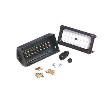 Circuit Box, Stud or Tab Size: 18 ga, Black