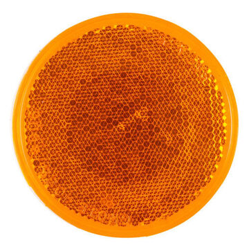 Réflecteur rond, jaune, lentille en acrylique