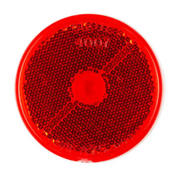 Réflecteur rond, rouge, lentille en acrylique