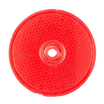 Réflecteur rond, rouge, lentille en acrylique
