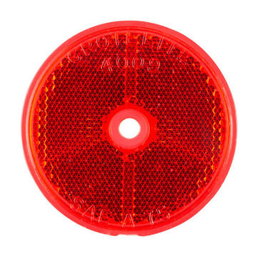 Round Reflector, Red, Acrylic Lens