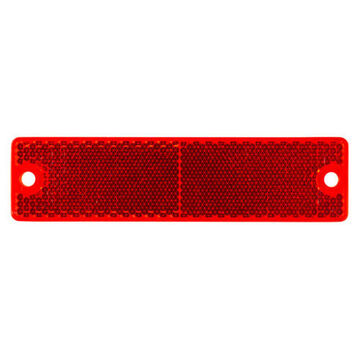 Rectangular Reflector, 4-7/16 in lg, 1-3/16 in wd, Red, Acrylic Lens