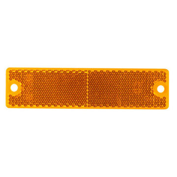 Rectangular Reflector, 4-7/16 in lg, 1-3/16 in wd, Amber, Acrylic Lens