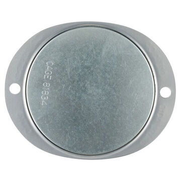 Réflecteur rond, lentille rouge/boîtier argenté, lentille en acrylique, boîtier en acier