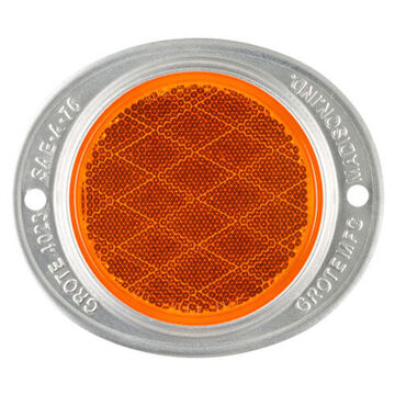 Round Reflector, Amber Lens, Acrylic Lens