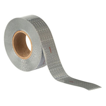 Reflective Tape, 12 in lg, 2 in wd, Silver