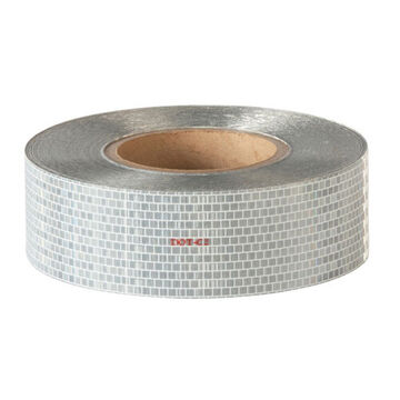 Reflective Conspicuity Tape, 150 ft Roll lg, 2 in wd, Silver