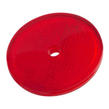 Round Reflector, Red, Acrylic Lens