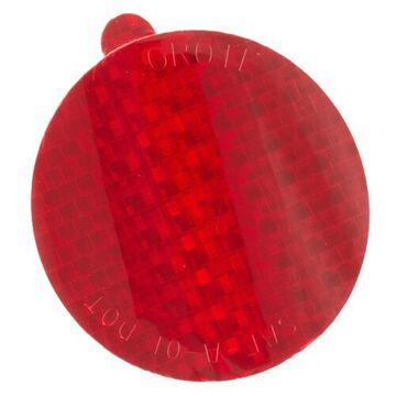 Round Tape Reflector, Red, Acrylic Lens