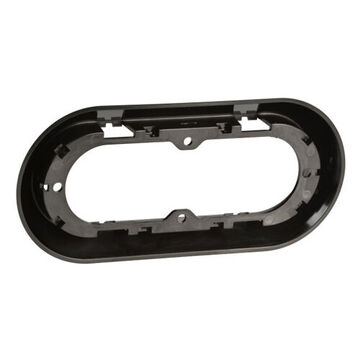 Oval Snap-In Mounting Flange, Surface Mounting, Polycarbonate, Black