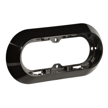 Oval Snap-In Mounting Flange, Surface Mounting, Polycarbonate, Black