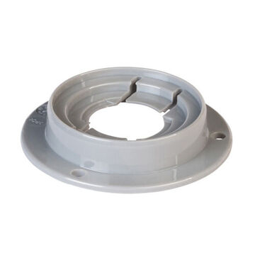 Round Theft-Resistant Mounting Flange, Screw Mount, Polycarbonate, Gray