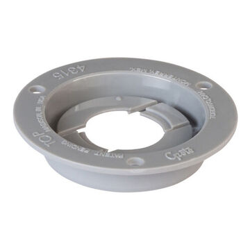 Round Theft-Resistant Mounting Flange, Screw Mount, Polycarbonate, Gray
