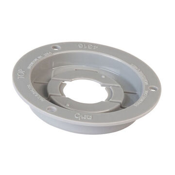 Theft-Resistant Flange, Screw/Twist-in Mounting, Polycarbonate, Gray
