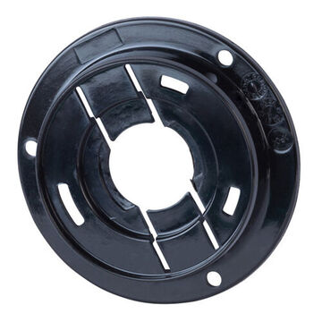 Round Theft-Resistant Mounting Flange, Screw/Twist-in Mounting, Polycarbonate, Black