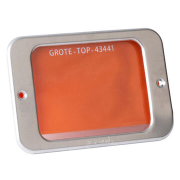 Porte-permis rectangulaire, montage à vis, boîtier en aluminium, support en vinyle, orange