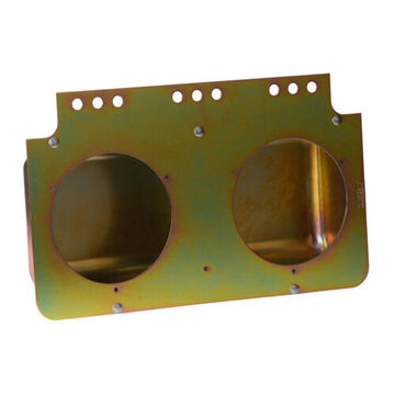 Support rectangulaire pour module de montage arrière fermé, montage à vis, acier, jaune