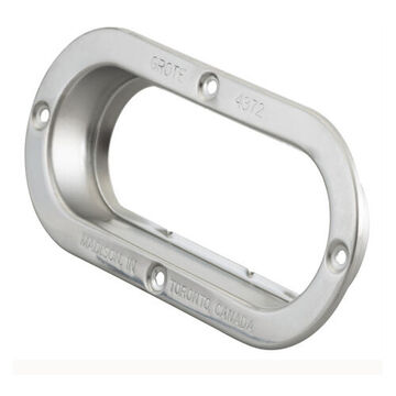 Oval Theft-Resistant Mounting Flange, Screw Mount, Stainless Steel