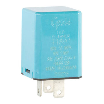 Rectangular Flasher, 12 V, 1 to 20 A Capacity, 3-Terminal, 1-1/8 in lg, 1-1/8 in wd