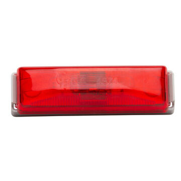 Clearance Rectangular Marker Light, Red, LED, Bracket Mount, Polycarbonate, 0.66 A