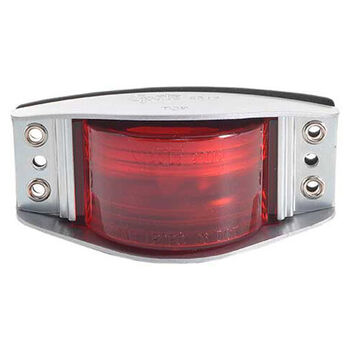 Clearance Rectangular Marker Light, Red, Screw Mount, Steel, 0.33 A