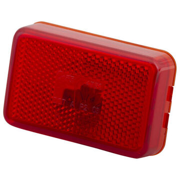 Rectangular Marker Light, Red, LED, Polycarbonate, 0.33 A